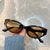 Streetwear Solid Color Ac Cat Eye Full Frame Women's Sunglasses