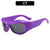 Streetwear Solid Color Ac Cat Eye Full Frame Women's Sunglasses