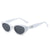 Streetwear Solid Color Ac Cat Eye Full Frame Women's Sunglasses