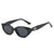 Streetwear Solid Color Ac Cat Eye Full Frame Women's Sunglasses