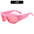 Streetwear Solid Color Ac Cat Eye Full Frame Women's Sunglasses