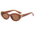 Streetwear Solid Color Ac Oval Frame Full Frame Women's Sunglasses