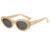 Streetwear Solid Color Ac Oval Frame Full Frame Women's Sunglasses