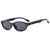 Streetwear Solid Color Ac Oval Frame Full Frame Women's Sunglasses