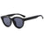 Streetwear Solid Color Ac Oval Frame Full Frame Women's Sunglasses