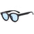 Streetwear Solid Color Ac Oval Frame Full Frame Women's Sunglasses