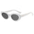 Streetwear Solid Color Ac Oval Frame Full Frame Women's Sunglasses