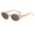 Streetwear Solid Color Ac Oval Frame Full Frame Women's Sunglasses