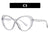 Streetwear Solid Color Ac Round Frame Full Frame Optical Glasses