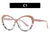 Streetwear Solid Color Ac Round Frame Full Frame Optical Glasses