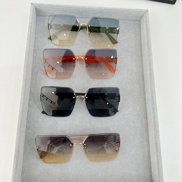 Streetwear Solid Color Ac Square Frameless Women's Sunglasses