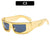 Streetwear Solid Color Ac Square Full Frame Glasses