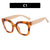 Streetwear Solid Color Ac Square Full Frame Optical Glasses