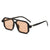 Streetwear Solid Color Ac Square Full Frame Women's Sunglasses