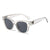 Streetwear Solid Color Ac Square Full Frame Women's Sunglasses