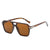 Streetwear Solid Color Ac Square Full Frame Women's Sunglasses