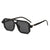 Streetwear Solid Color Ac Square Full Frame Women's Sunglasses