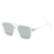 Streetwear Solid Color Ac Square Full Frame Women's Sunglasses