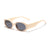 Streetwear Solid Color Ac Square Full Frame Women's Sunglasses