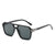 Streetwear Solid Color Ac Square Full Frame Women's Sunglasses