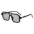 Streetwear Solid Color Ac Square Full Frame Women's Sunglasses