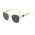 Streetwear Solid Color Ac Square Full Frame Women's Sunglasses