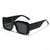 Streetwear Solid Color Leopard Ac Square Full Frame Men's Sunglasses