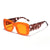 Streetwear Solid Color Leopard Ac Square Full Frame Men's Sunglasses