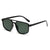 Streetwear Solid Color Leopard Pc Oval Frame Full Frame Women's Sunglasses