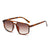 Streetwear Solid Color Leopard Pc Oval Frame Full Frame Women's Sunglasses