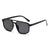 Streetwear Solid Color Leopard Pc Oval Frame Full Frame Women's Sunglasses