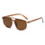 Streetwear Solid Color Leopard Pc Oval Frame Full Frame Women's Sunglasses