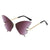 Streetwear Solid Color Pc Butterfly Frame Frameless Women's Sunglasses