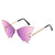 Streetwear Solid Color Pc Butterfly Frame Frameless Women's Sunglasses