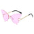 Streetwear Solid Color Pc Butterfly Frame Frameless Women's Sunglasses