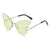 Streetwear Solid Color Pc Butterfly Frame Frameless Women's Sunglasses