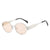 Streetwear Solid Color Pc Oval Frame Full Frame Women's Sunglasses