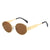 Streetwear Solid Color Pc Oval Frame Full Frame Women's Sunglasses