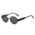 Streetwear Solid Color Pc Oval Frame Full Frame Women's Sunglasses