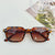 Streetwear Solid Color Pc Resin Square Full Frame Women's Sunglasses