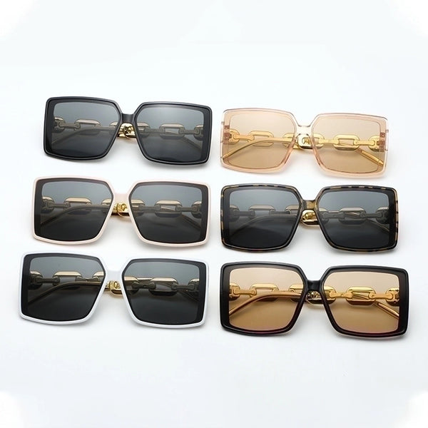 Streetwear Solid Color Pc Square Full Frame Women's Sunglasses