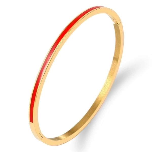 Streetwear Solid Color Stainless Steel Bangle In Bulk