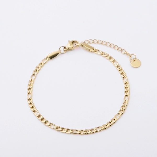 Streetwear Solid Color Stainless Steel Plating Gold Plated Silver Plated Bracelets