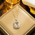 Streetwear Square Titanium Steel Plating Inlay Zircon 18k Gold Plated Pendant Necklace