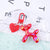 Style Love Electroplated Blow Dog Keychain Couple Girlfriend DIY Key Chain Bag Pendant Accessories Small Gift