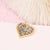 Style New 14K Gold Cut Surface Refraction Color Zircon Heart-Shaped Pendant   Pendant Wholesale