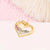 Style New 14K Gold Cut Surface Refraction Color Zircon Heart-Shaped Pendant   Pendant Wholesale