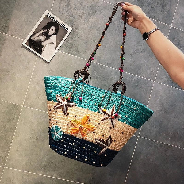 Summer New Fashion Handbag Shoulder Bag Korean Fashion Messenger Bag Wild Straw Bag Wholesale