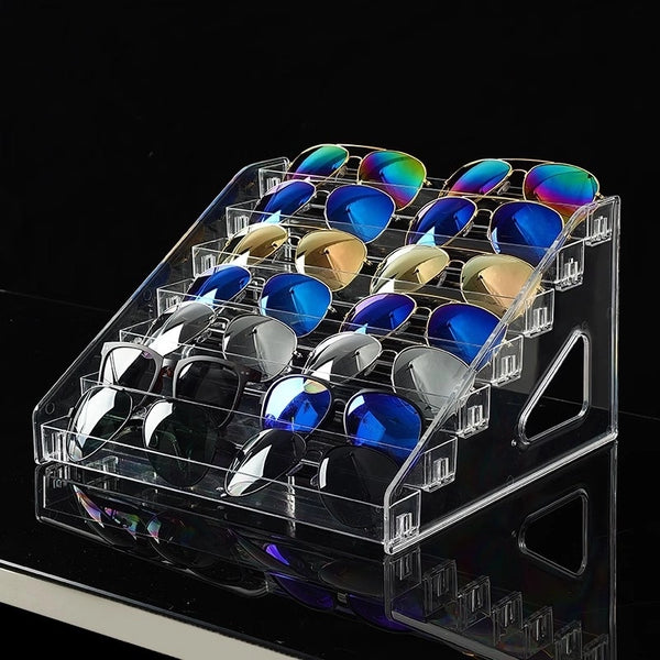 Sunglasses Display Rack Counter Multi-layer Ladder Storage Rack Sunglasses Display Rack Transparent Acrylic Glasses Storage Box