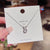 Sweet Animal Titanium Steel Artificial Diamond Pendant Necklace In Bulk